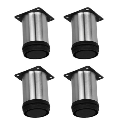 Picior din inox pentru pat, reglabil, 10 cm, 4 buc / set foto