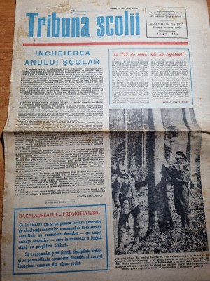 ziarul tribuna scolii 14 iunie 1980 foto