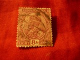 Timbru India 1911 colonie britanica ,Rege George V ,val. 8anna stampilat