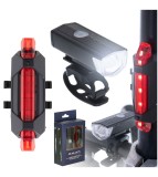 Set lumini LED bicicleta USB