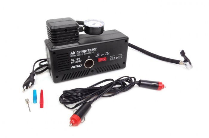 Compresor electric auto AMIO portabil cu alimentare 12V / 230V model 2