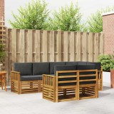 Cumpara ieftin Set de canapele de exterior 7 buc. 7-Locuri Natural si Antracit