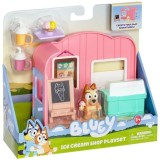 Set de joaca Bluey - Ice cream shop, cu figurina inclusa