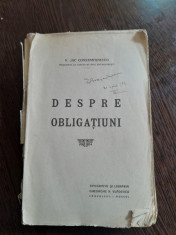 Despre obligatiuni - N. Jac Constantinescu foto