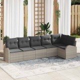 Cumpara ieftin Set de canapele pentru gradina 6 pcs Gri deschis Rattan poli