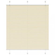 vidaXL Jaluzea plisată Crem 115x150 cm Lățime țesătură 114,4 cm 4015299