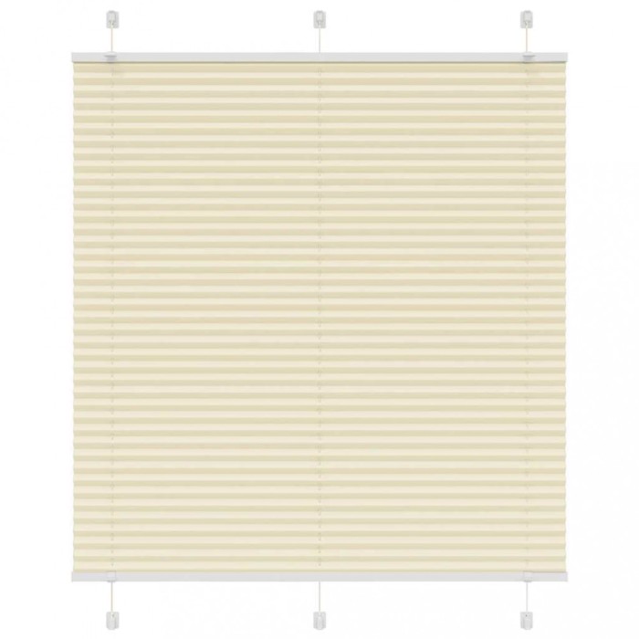 vidaXL Jaluzea plisată Crem 115x150 cm Lățime țesătură 114,4 cm