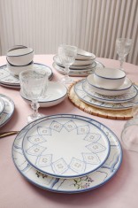 Keramika Set de vesela - Floral Waves - 24 bucăți - 6 persoane - Stoneware