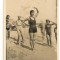 AD 1342 C. P.VECHE- GRUP LA PLAJA IN TINUTA DE EPOCA - 1932