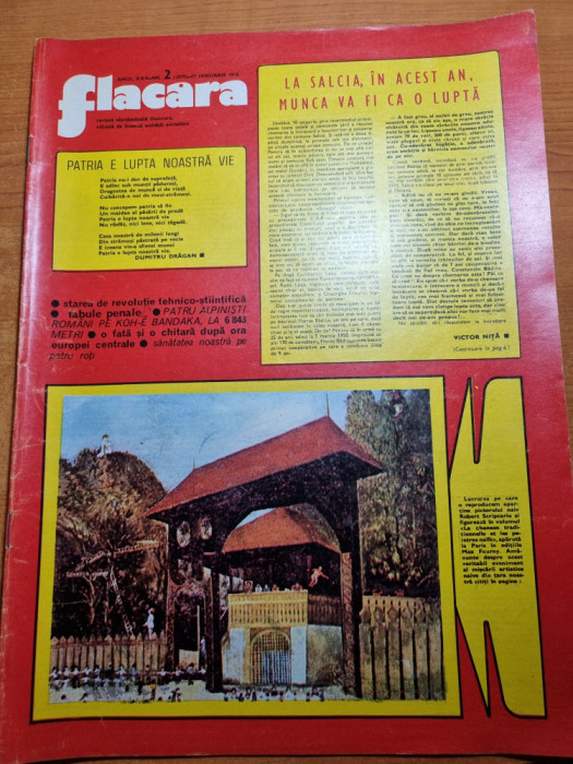 revista flacara 17 ianuarie 1976-art.com. salcia jud mehedinti si orasul covasna