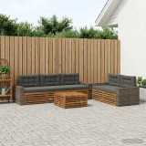 vidaXL Set de canapele de exterior 6 pcs Natural și Antracit 3383040