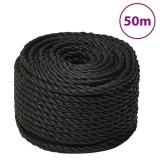 Cumpara ieftin Franghie de lucru, negru, 10 mm, 50 m, polipropilena