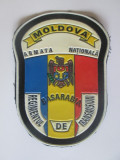 Emblema cauciucata 100x70 mm Armata Moldova:Regimentul transmisiuni Basarabia
