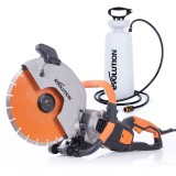 Cumpara ieftin Pachet Masina taiat beton R300DCT+ de 300 mm cu disc diamantat premium + pompa manuala de apa de 15L