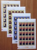 ✅RO 2003 ,LP 1604 ,&quot;Personalitati I&quot;, serie in coli de 25 , MNH, Nestampilat