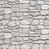 Cumpara ieftin Fototapet autocolant Zid pietre diverse gri deschis, 400 x 250 cm