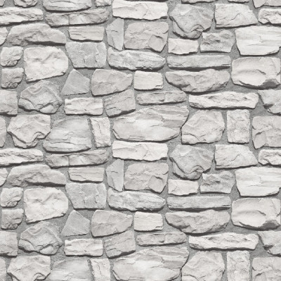 Fototapet autocolant Zid pietre diverse gri deschis, 400 x 250 cm foto