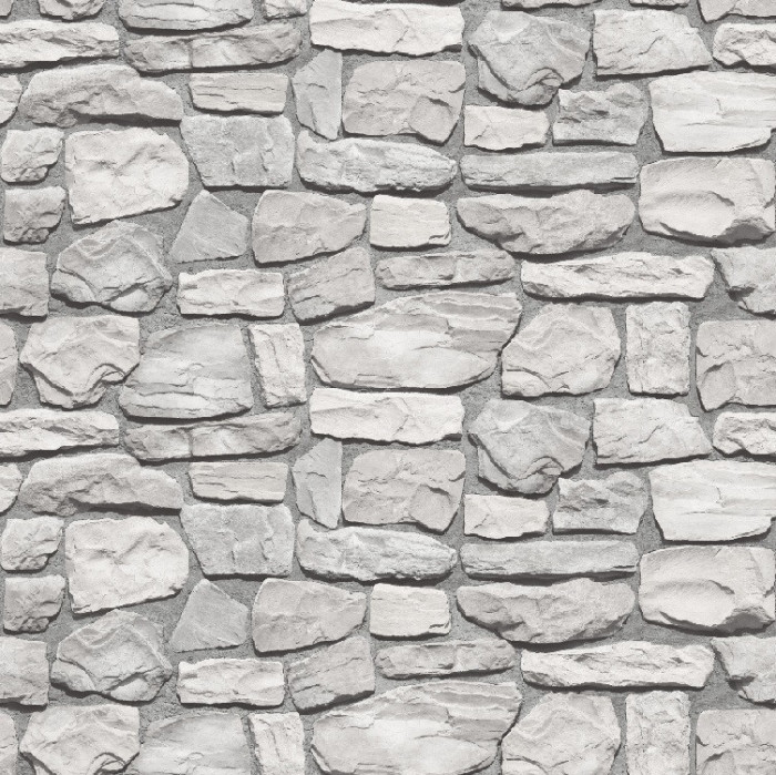 Fototapet Zid pietre diverse gri deschis, 250 x 200 cm