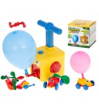 Set jucarie interactiva Monster, 2 masinute aerodinamice cu 10 baloane si dispozitiv lansator pentru umflarea baloanelor, Oem