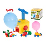 Set jucarie interactiva Monster, 2 masinute aerodinamice cu 10 baloane si dispozitiv lansator pentru umflarea baloanelor
