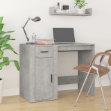 Gossi birou, gri beton, 100x49x75 cm, lemn prelucrat