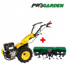 ProGARDEN Pachet BT330/G190 motocultor multifunctional, 14CP, benzina, 3+2 viteze, freza tractata BT-X90 900mm foto