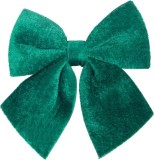 Funda decorativa de Craciun din catifea verde, 13x15 cm, set 2 bucati