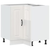 Dulap de baza pentru colt de bucatarie &bdquo;Kalmar&rdquo; Lemn alb lucios