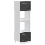 Dulapuri pentru cuptor 2 buc Kalmar negru lemn prelucrat