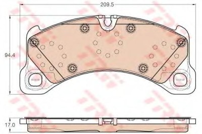 Set placute frana,frana disc PORSCHE CAYENNE (92A) (2010 - 2016) TRW GDB2004 foto