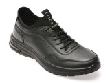 Pantofi sport EPICA negri, CCH14, din piele naturala