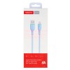 Cablu date soft silicone USB - Lightning TRANYOO Fast Charge T-X22 Blue