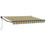 vidaXL Cort electric retractabil Verde și galben 2,5 x 2 m 3419111