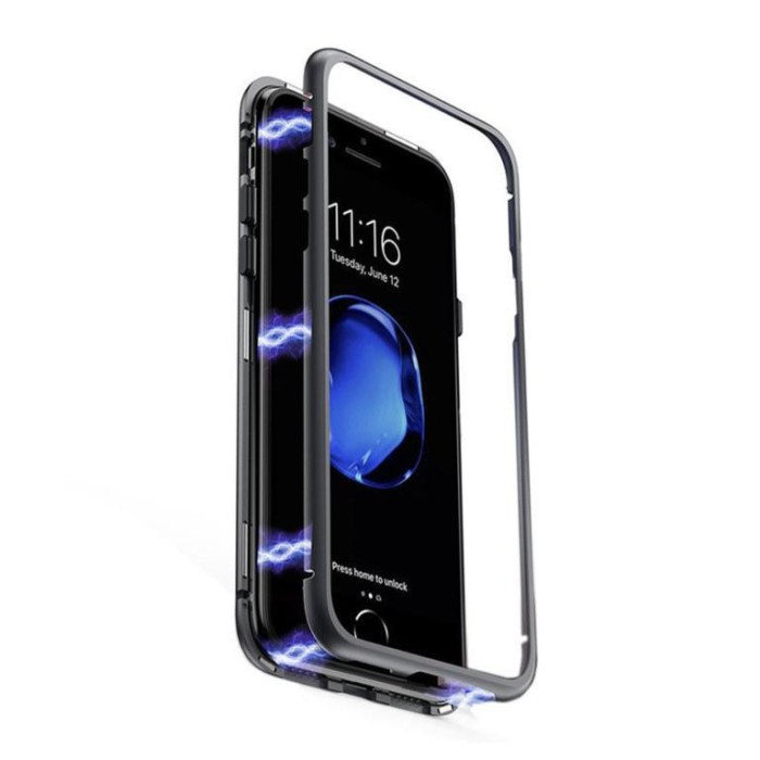 Husa Telefon Magnetica iPhone XS Max 6.5 Clear&amp;Black&nbsp;