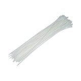 Fasete colier din plastic albe 3.6x430 mm, 100 bucati/set
