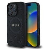 Husa pentru iPhone 16 Pro Max - Guess Saffiano Peony Classic Logo MagSafe (GUHMP16XPSAPSMEK) - Black