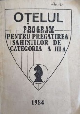 PROGRAM PENTRU PREGATIREA SAHISTILOR DE CATEGORIA A III-A-COLECTIV-241586