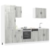Set de dulapuri de bucătărie 7 piese &bdquo;Kalmar&rdquo; lemn Sonoma gri