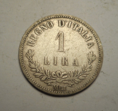 Italia 1 lira 1863 foto