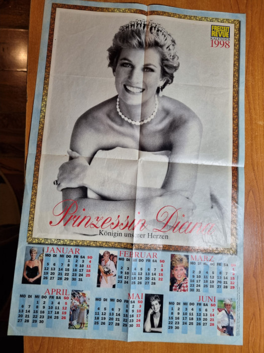 calendar 1998 - printesa diana