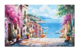 Cumpara ieftin Tablou Amalfi Italia pictat manual, Colt de rai, 100x60cm ulei pe panza, Valentin Pop