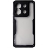 Husa tip 360, spate si fata, plastic transparent si TPU negru, pentru Xiaomi Redmi Note 13 Pro 5G, Poco X6