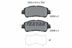 TEXTAR 2223501 set placute frana,frana disc foto