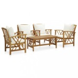 Gossi set mobilier de gradina cu perne, 5 piese, lemn masiv de acacia