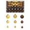 vidaXL Set globuri de Crăciun 100 buc. 3/4/6 cm, maro/bronz/auriu 245714
