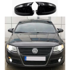 Capace oglinzi tip BATMAN Volkswagen Passat B6 (2005 - 2010) negru lucios