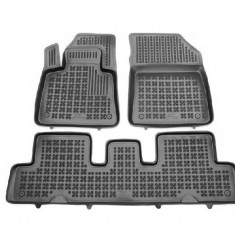 Set covorase auto din cauciuc Citroen C4 Picasso/Spacetourer, 06.2013-, 7 Locuri, negru, presuri tip tavita, Rezaw 201227, Aftermarket