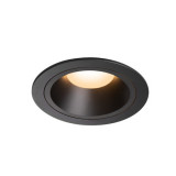 Spot incastrat, NUMINOS L Ceiling lights, black Indoor LED recessed ceiling light black/black 2700K 20&deg; gimballed, rotating and pivoting,, SLV