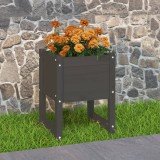 Cumpara ieftin Jardinieră, gri , 40x40x52,5 cm, lemn masiv de pin