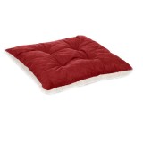 Perna pentru scaun, 38x38 cm, Rosie cu blana alba, Poliester, ATU-0804001, Oem